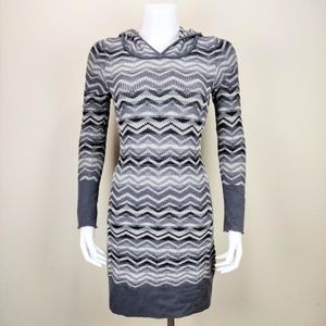 Prana Knit Long Sleeve Hooded Sweater Dress